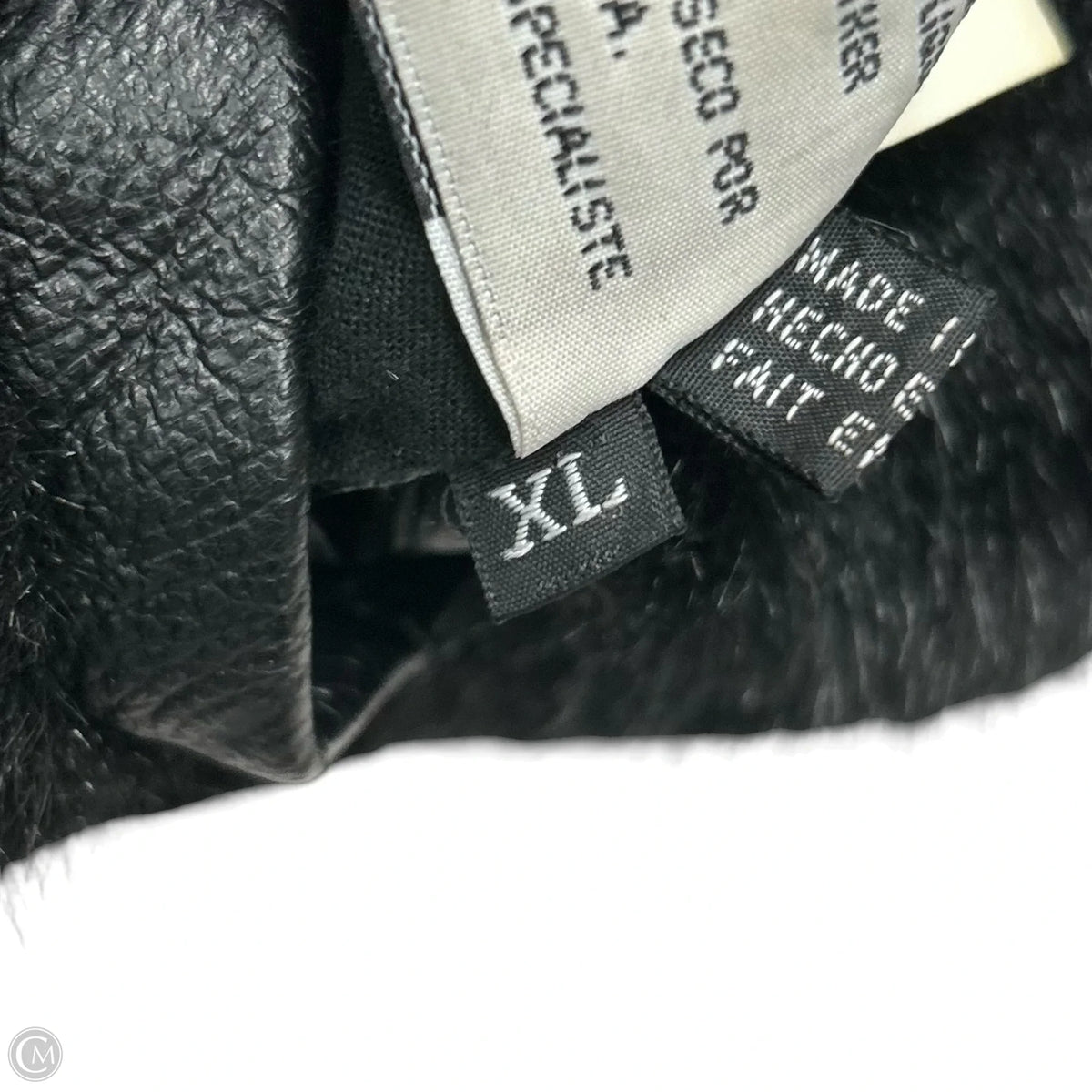 Coat Leather In Black, Size: Xl