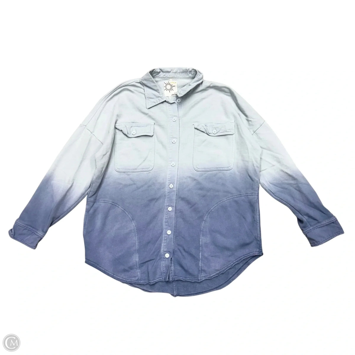 Jacket Shirt By Offline In Blue, Size: S