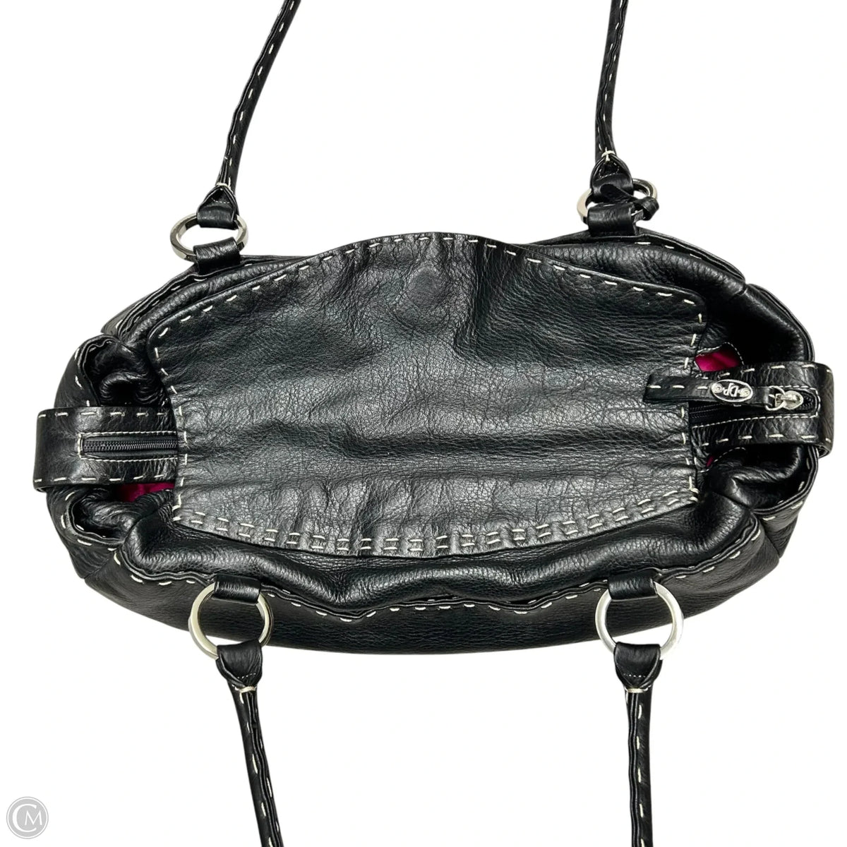 Handbag Leather By Donald Pliner, Size: Medium
