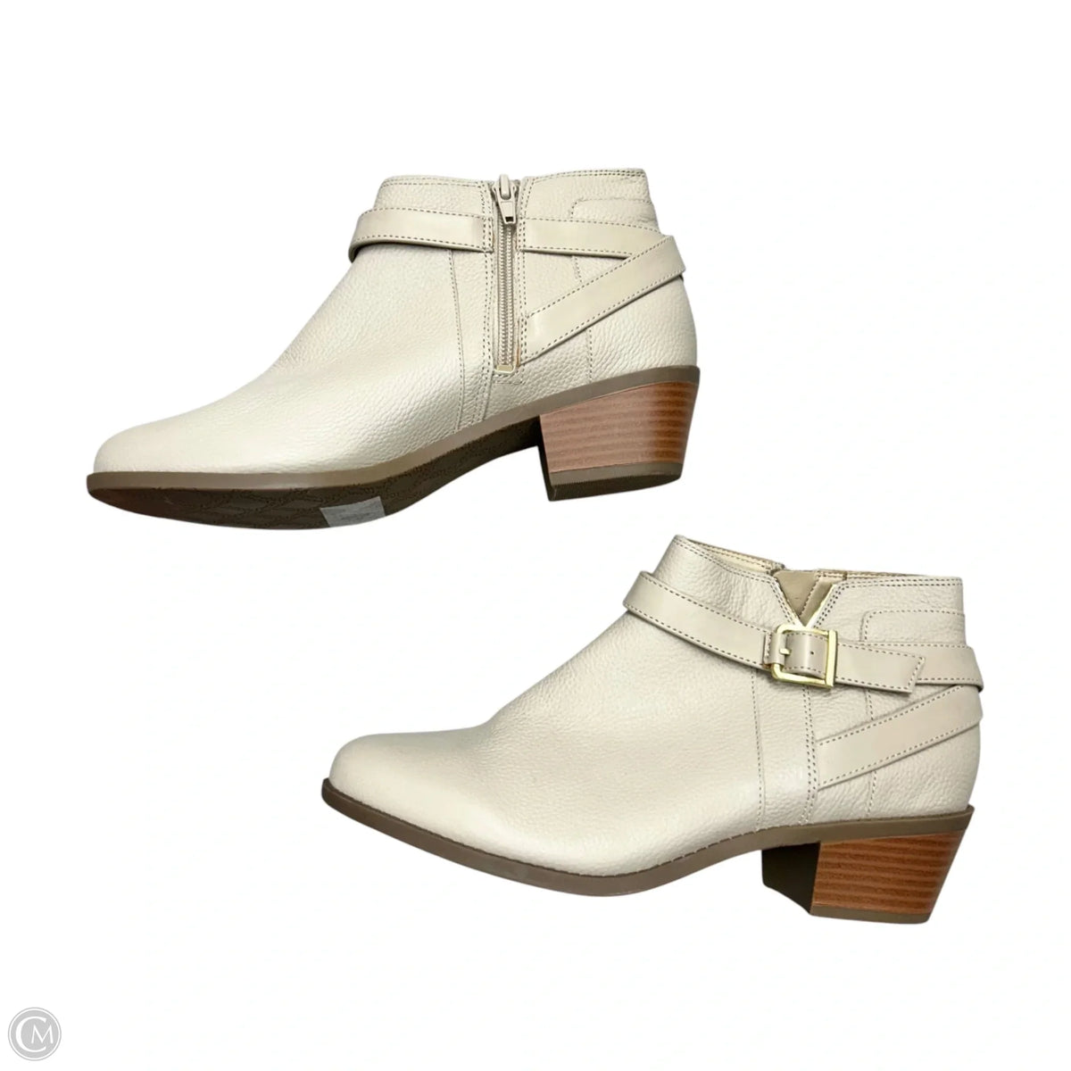 Boots Ankle Heels By Vionic In Taupe, Size: 8.5