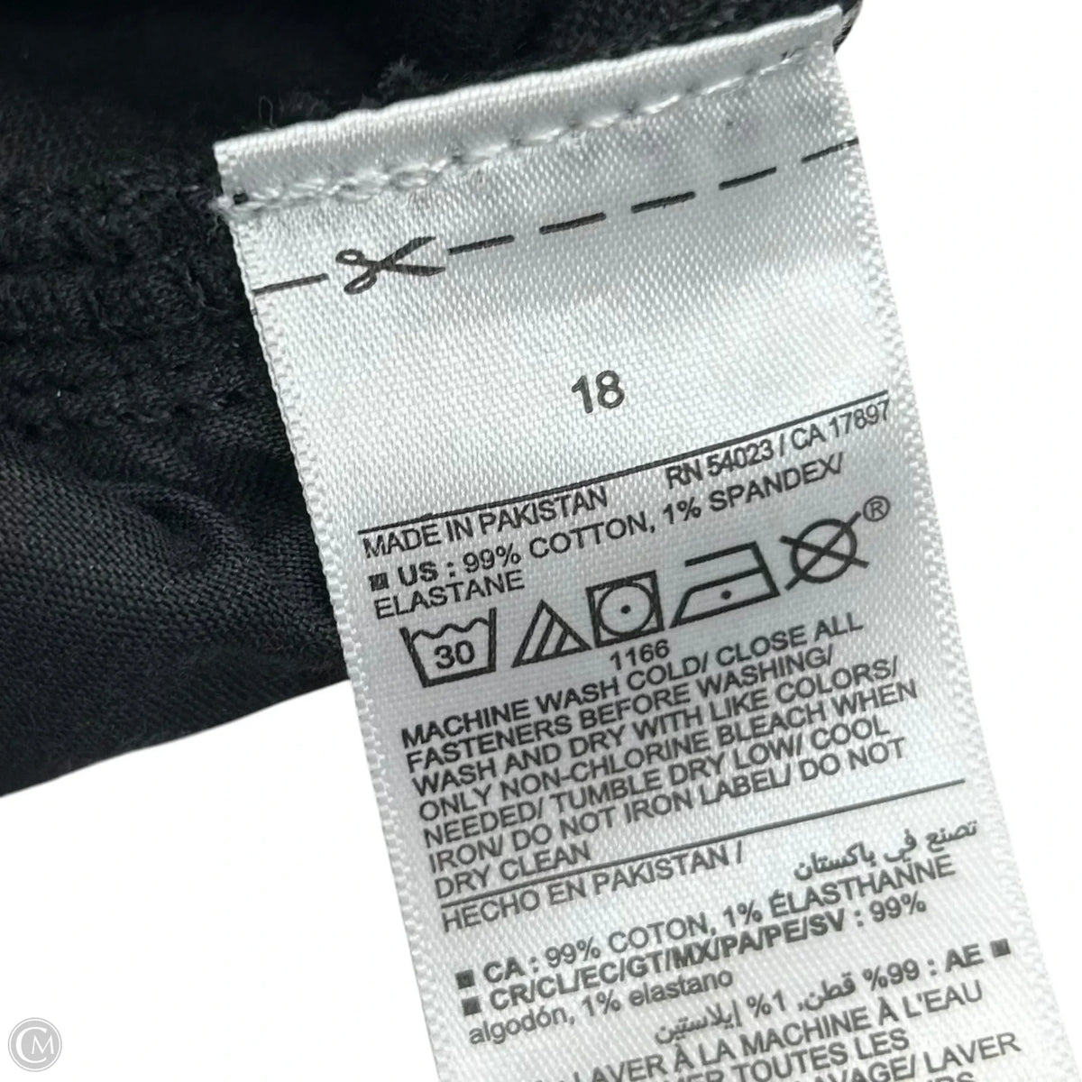 Jeans Straight By Old Navy In Black Denim, Size: 18