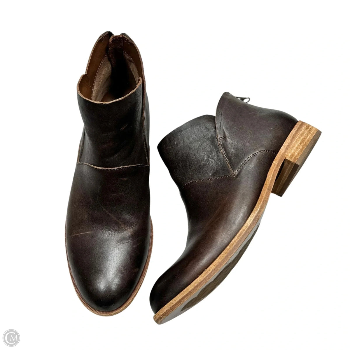 Boots Ankle Flats By Kork Ease In Brown, Size: 9.5