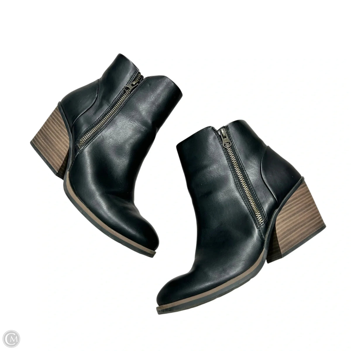 Boots Ankle Heels By Korks In Black, Size: 10