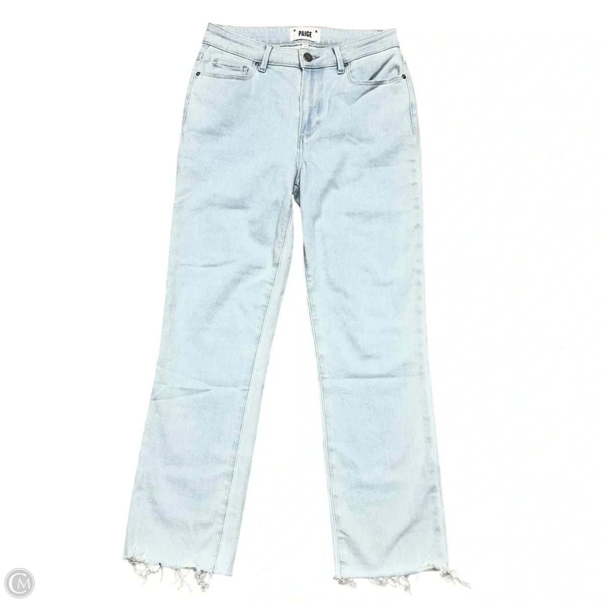 Jeans Straight By Paige In Blue Denim, Size: 4