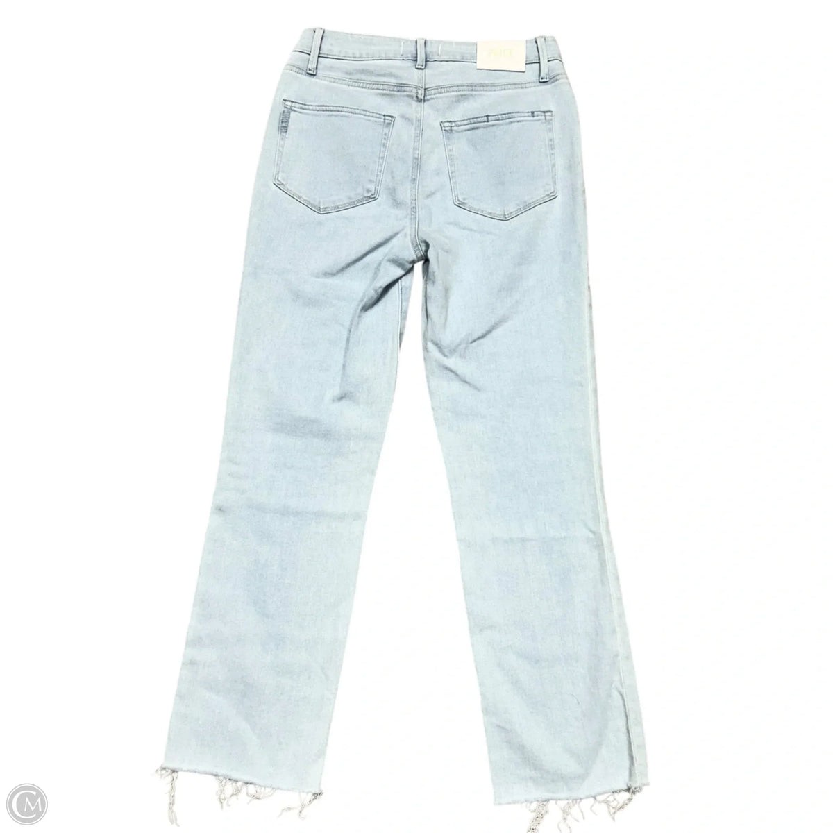 Jeans Straight By Paige In Blue Denim, Size: 4