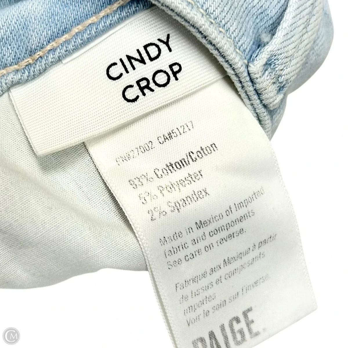 Jeans Straight By Paige In Blue Denim, Size: 4