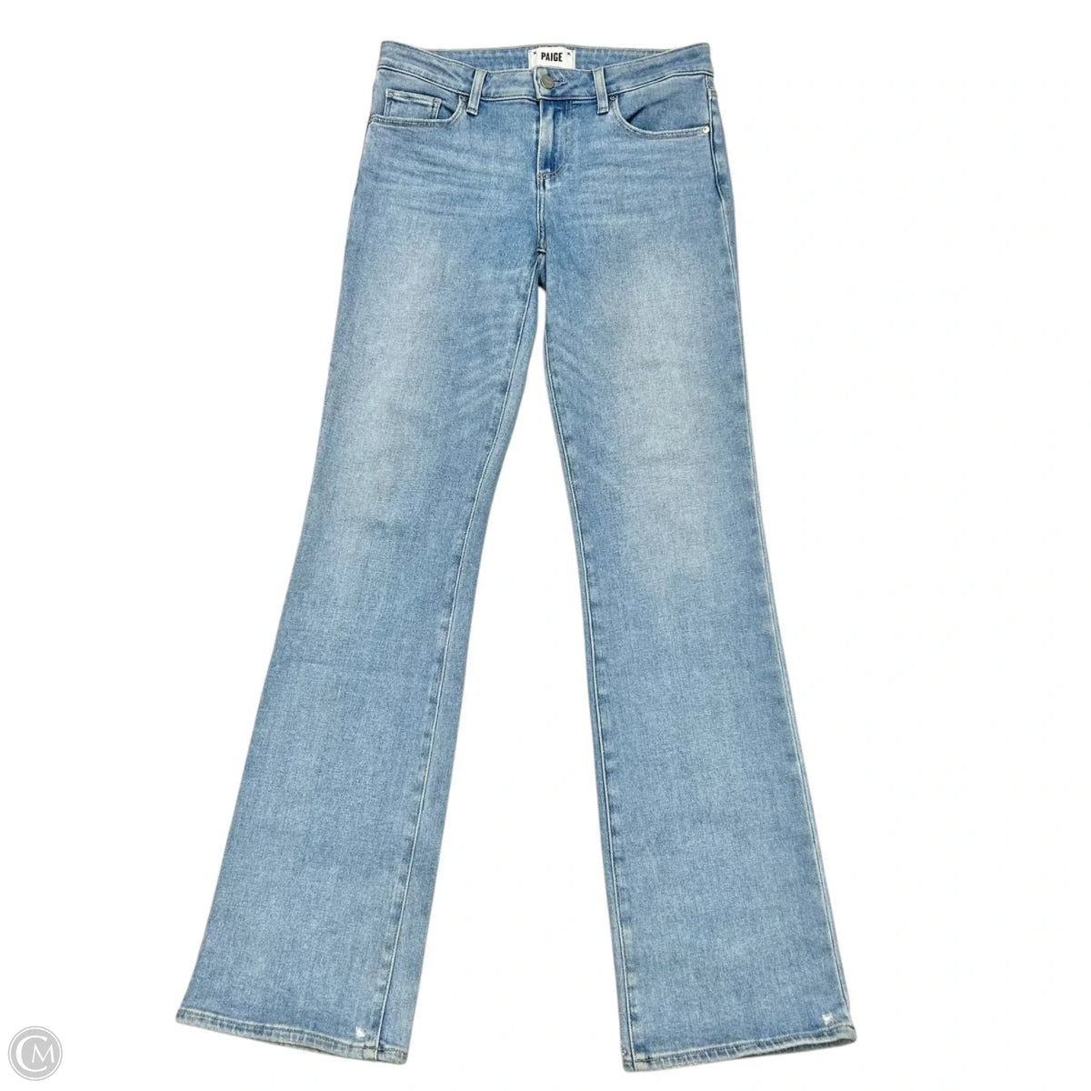 Jeans Boot Cut By Paige In Blue Denim, Size: 4