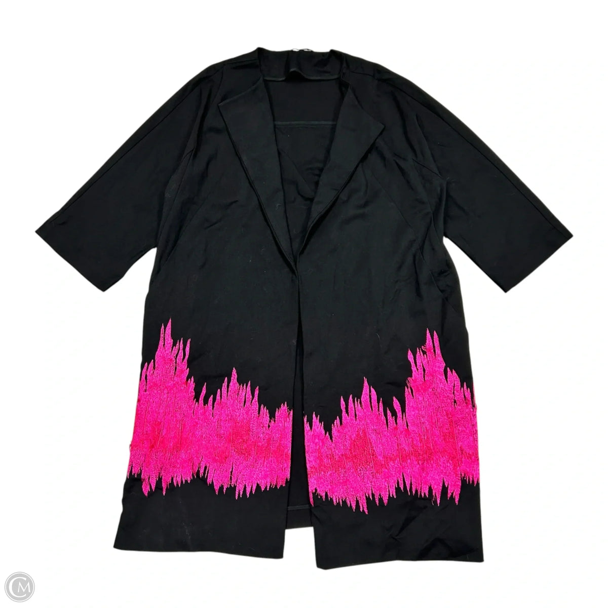 Jacket Other By Josie Natori In Black & Pink, Size: L