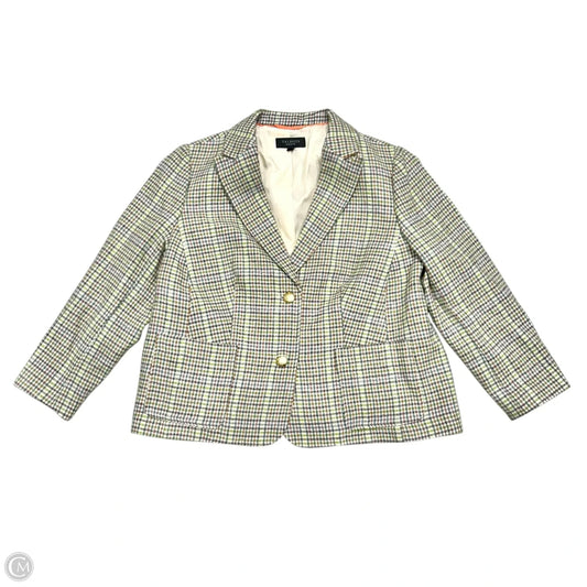 Blazer By Talbots In Green & White, Size: 1xp