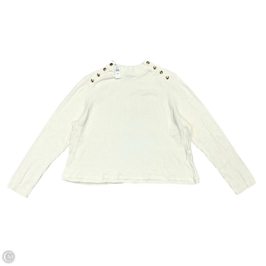 Top Long Sleeve By Talbots In Cream, Size: 2xp
