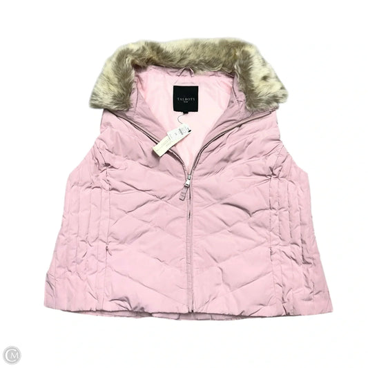 Vest Puffer & Quilted By Talbots In Pink, Size: 2x