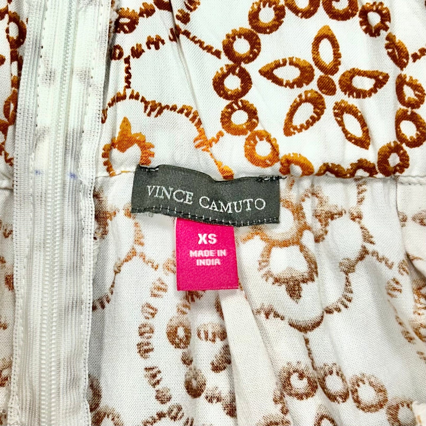 White & Orange Skirt Midi By Vince Camuto, Size: Xs