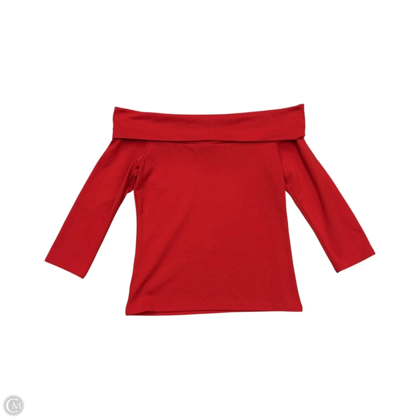 Top 3/4 Sleeve By Anthropologie In Red, Size: S