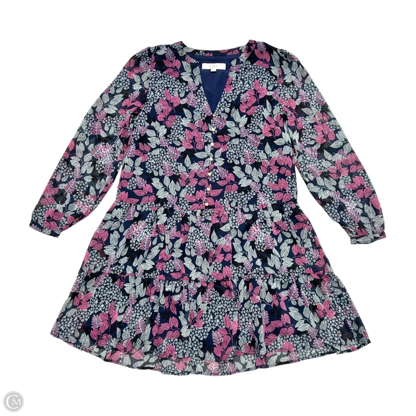 Dress Party Short By Loft In Floral Print, Size: S