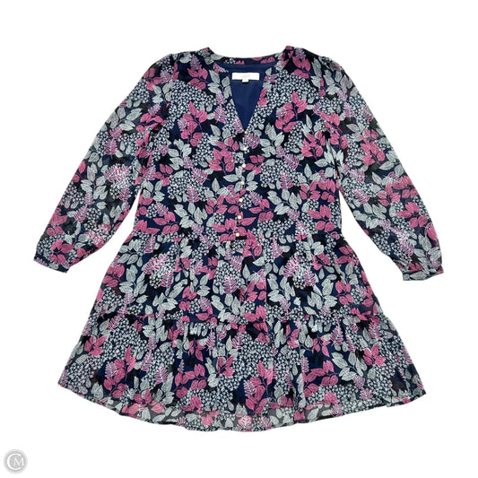 Dress Party Short By Loft In Floral Print, Size: S