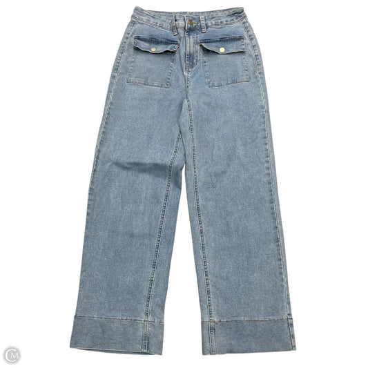 Jeans Wide Leg In Blue Denim, Size: S