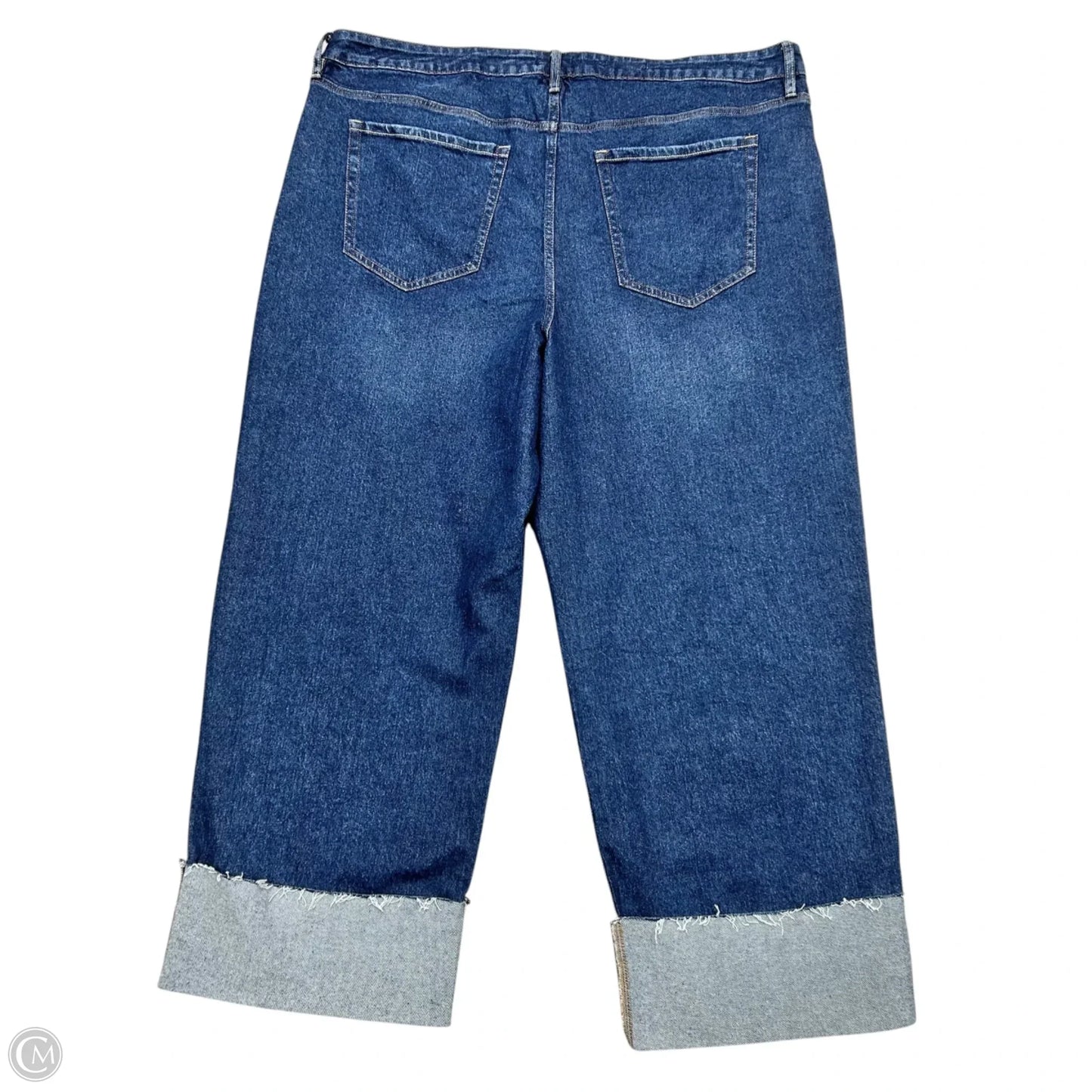 Jeans Straight By Ava & Viv In Blue Denim, Size: 22