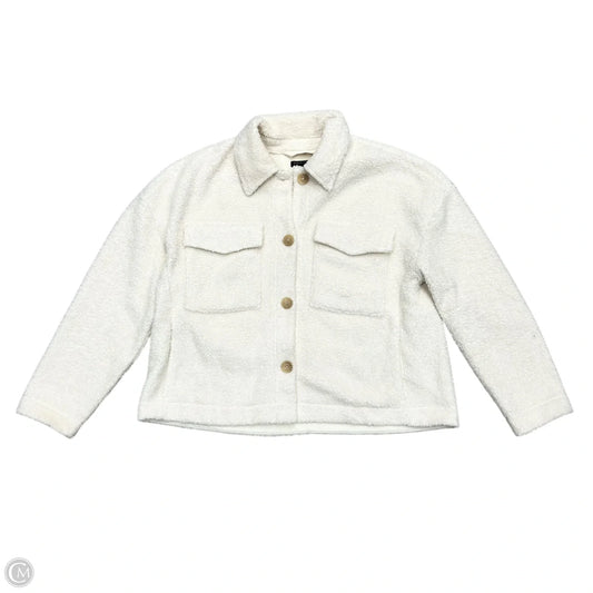 Jacket Faux Fur & Sherpa By Banana Republic In Cream, Size: Xl