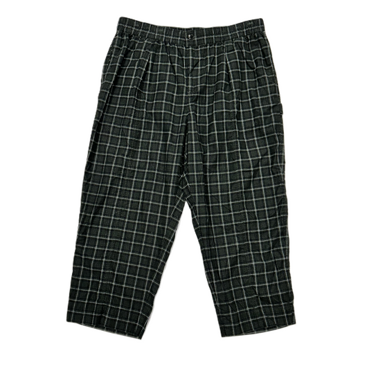 Pants Cropped By Madewell In Green Plaid, Size: XLp