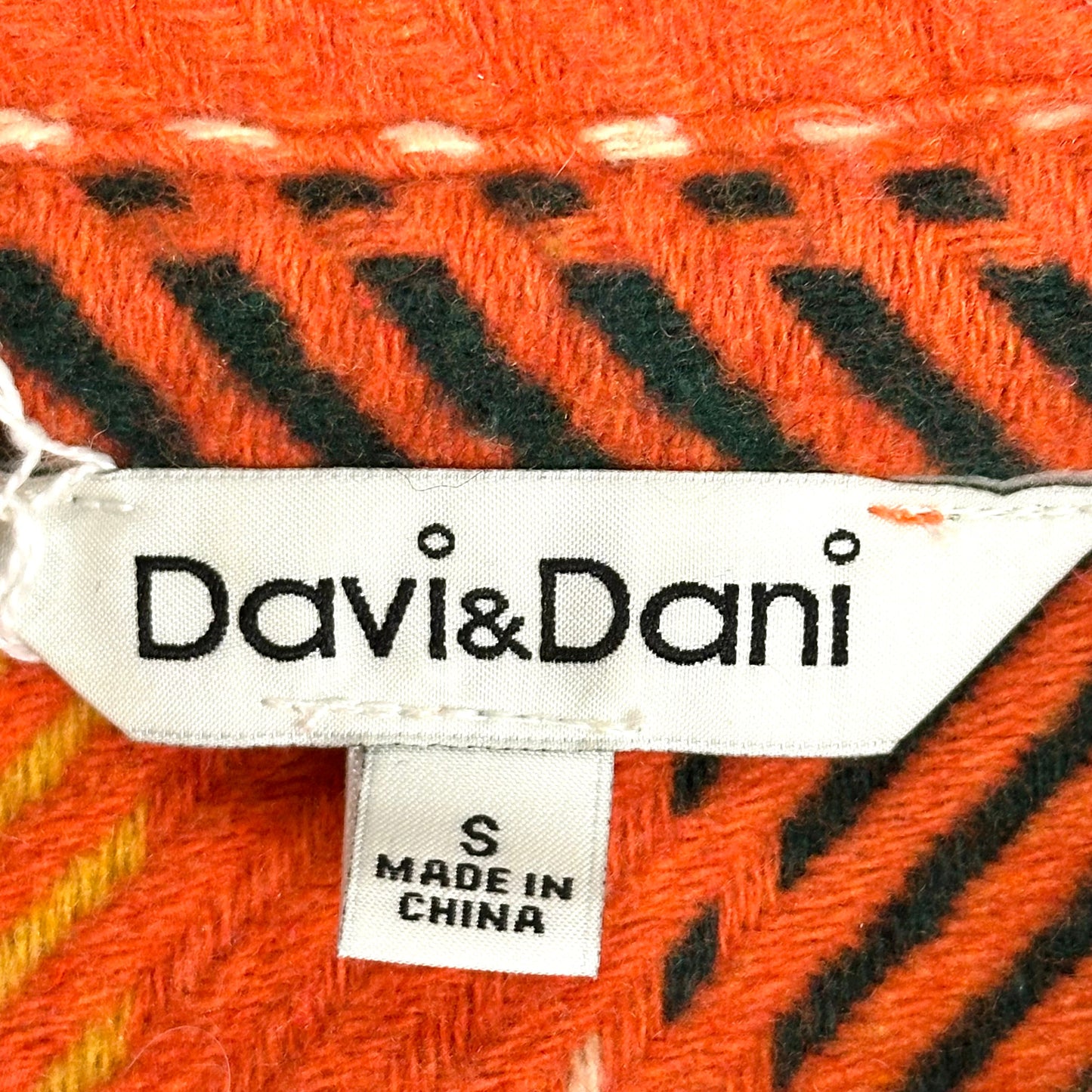 Jacket Shirt By Davi & Dani In Plaid Pattern, Size: S