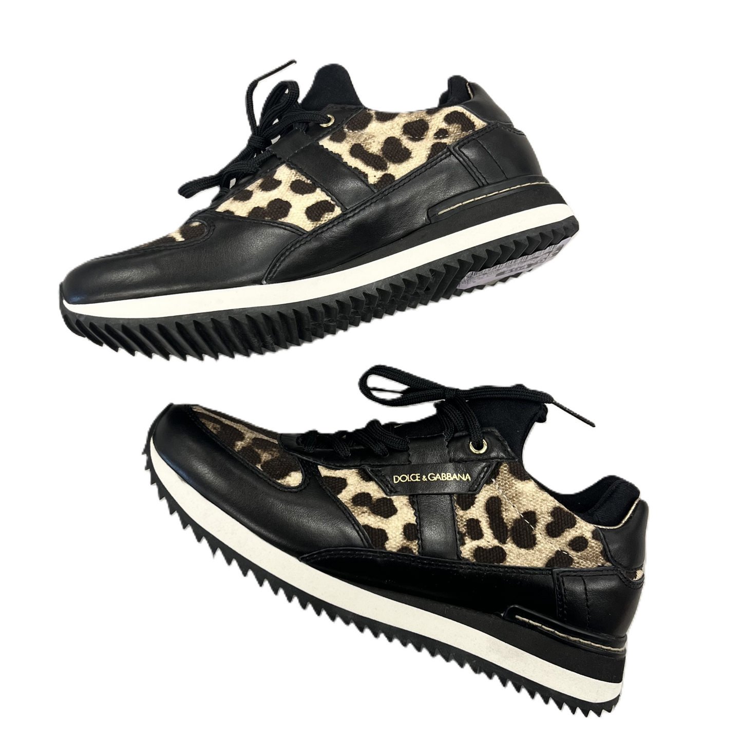 Shoes Luxury Designer By Dolce And Gabbana In Leopard Print, Size: 5