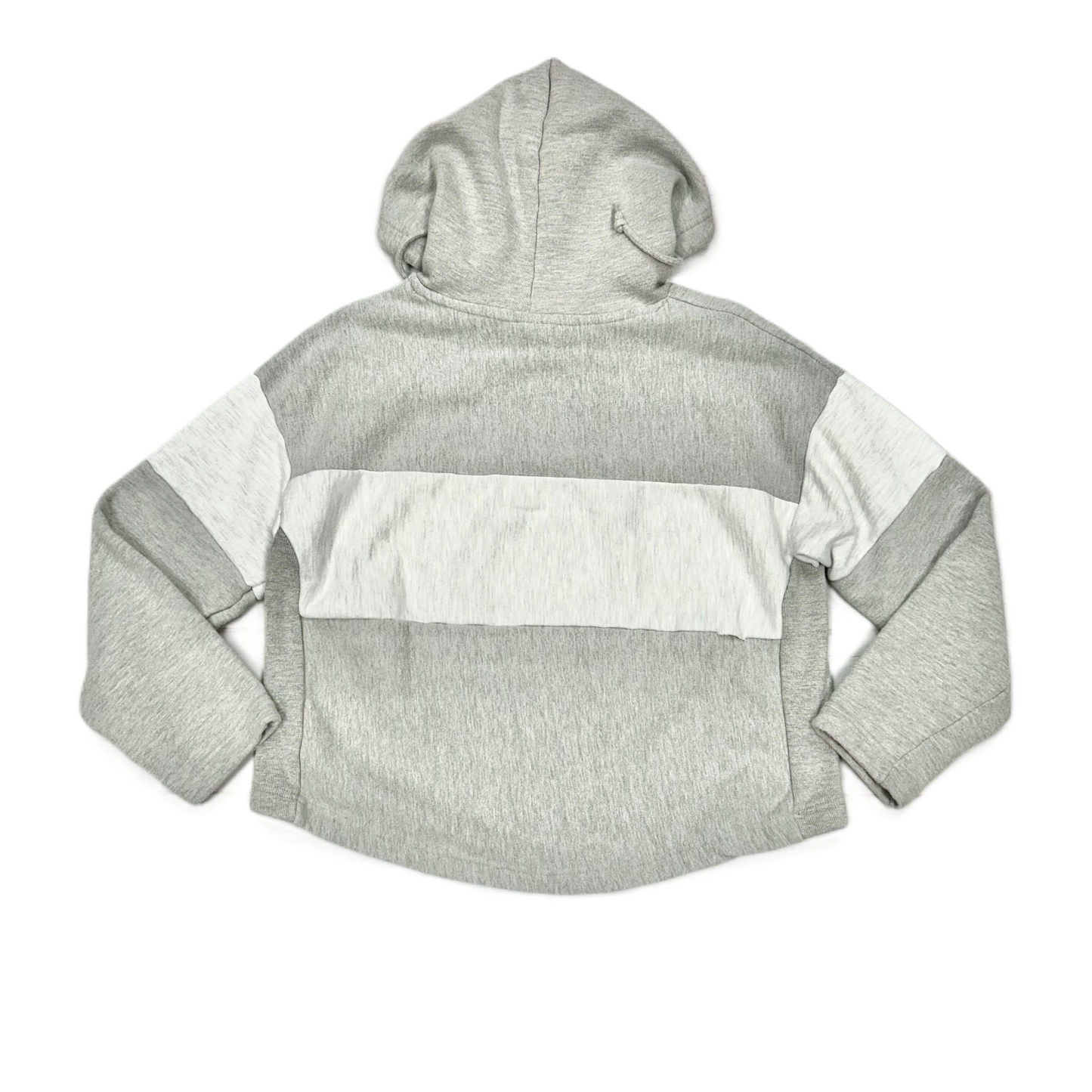 Grey & White Sweatshirt Hoodie By Champion, Size: M