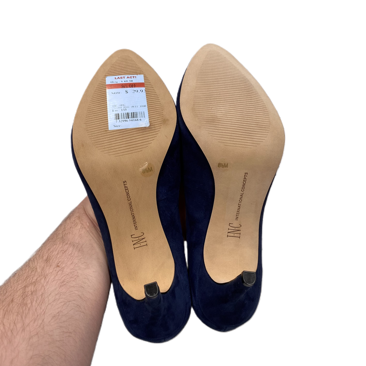 Navy Shoes Heels Stiletto By Inc, Size: 8.5