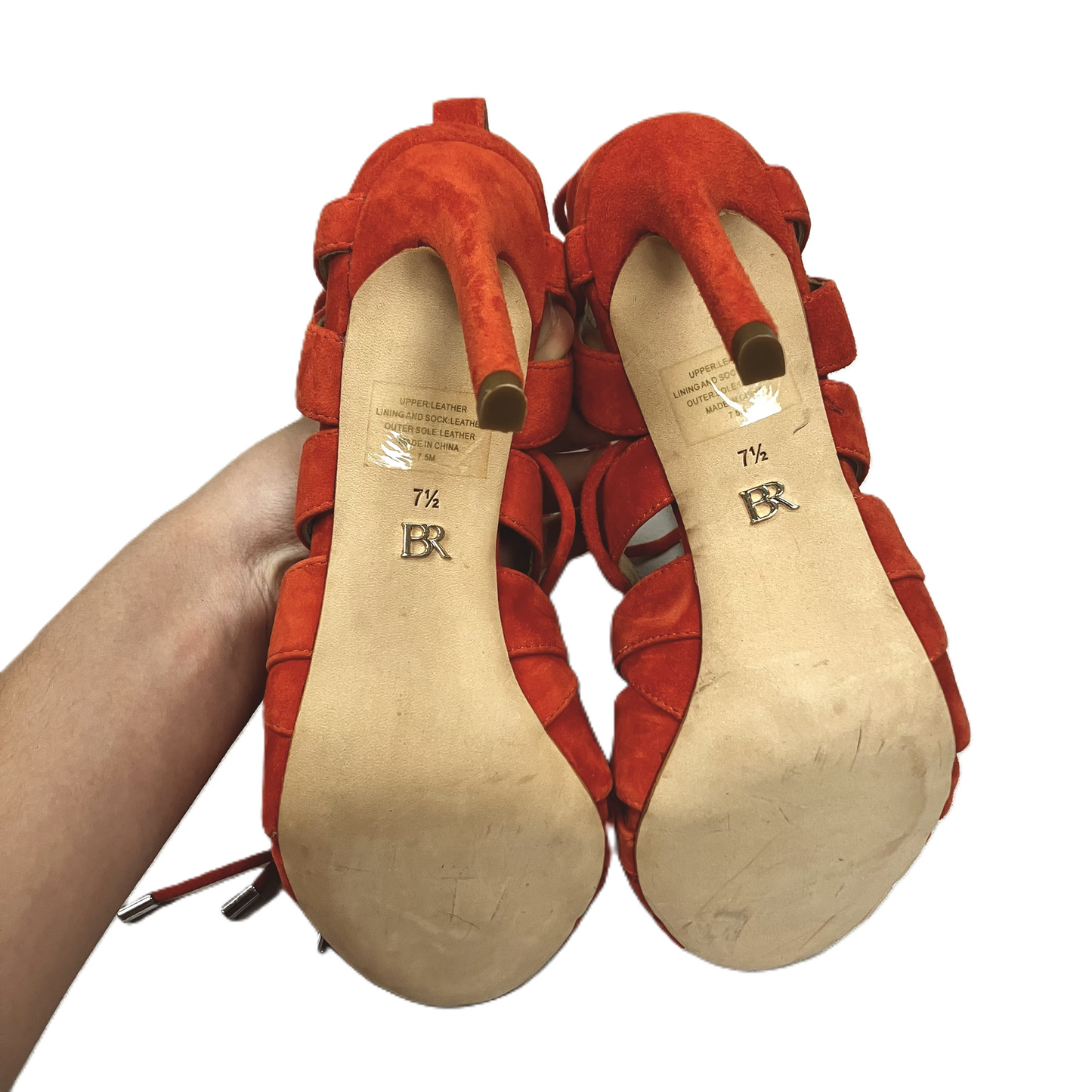 Orange Sandals Heels Stiletto By Banana Republic, Size: 7.5