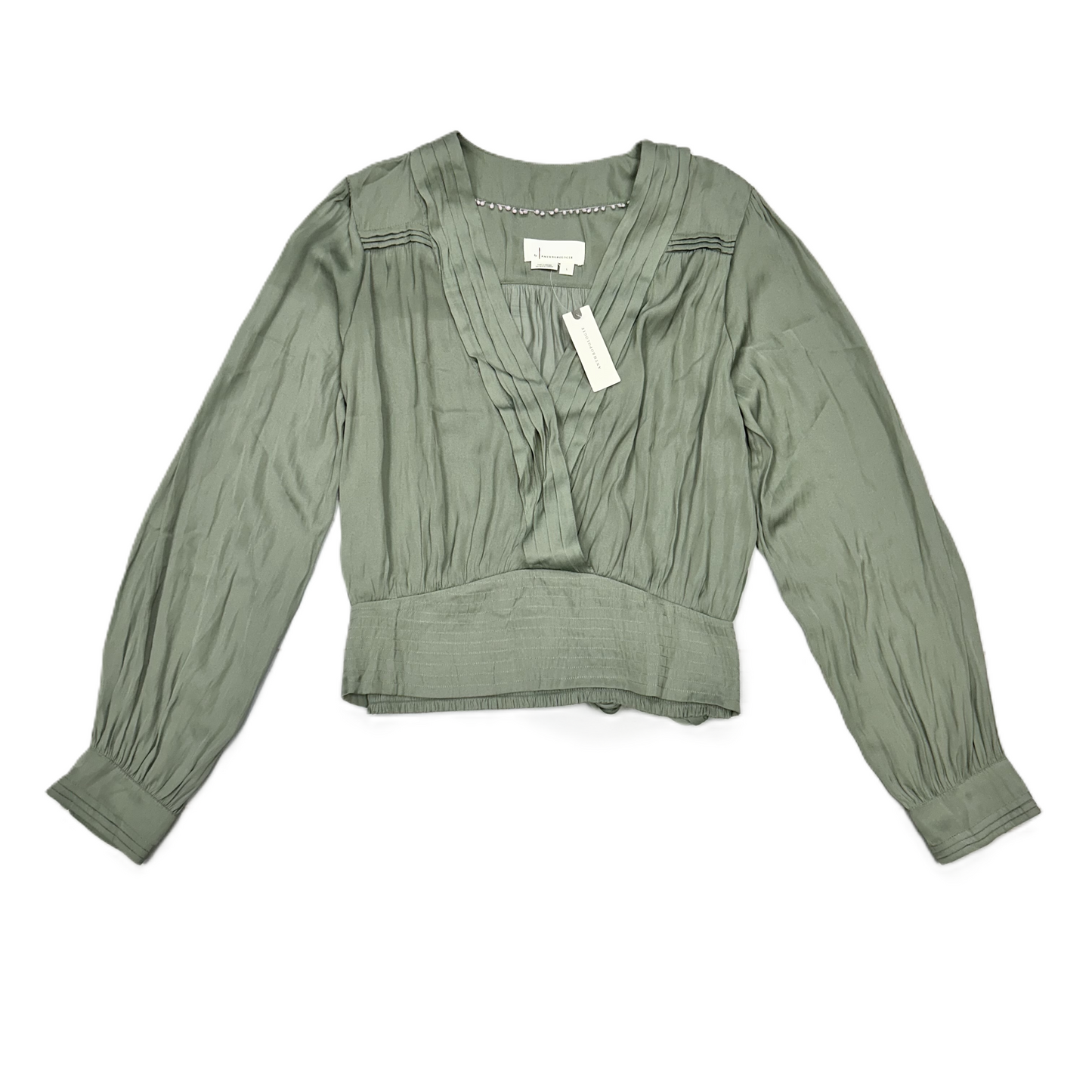 Green Top Long Sleeve By Anthropologie, Size: L