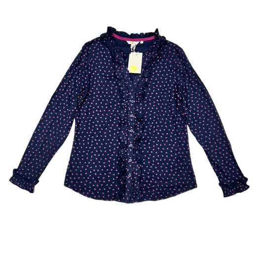 Blue & Purple Top Long Sleeve By Boden, Size: L