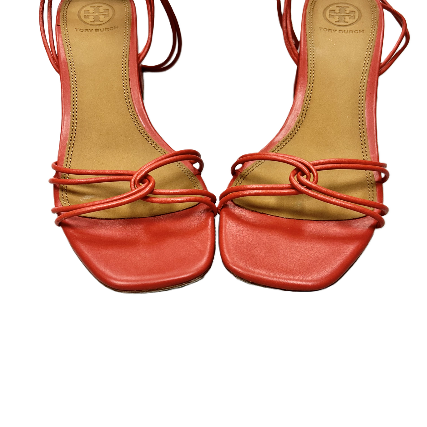 Red Sandals Designer By Tory Burch, Size: 6.5