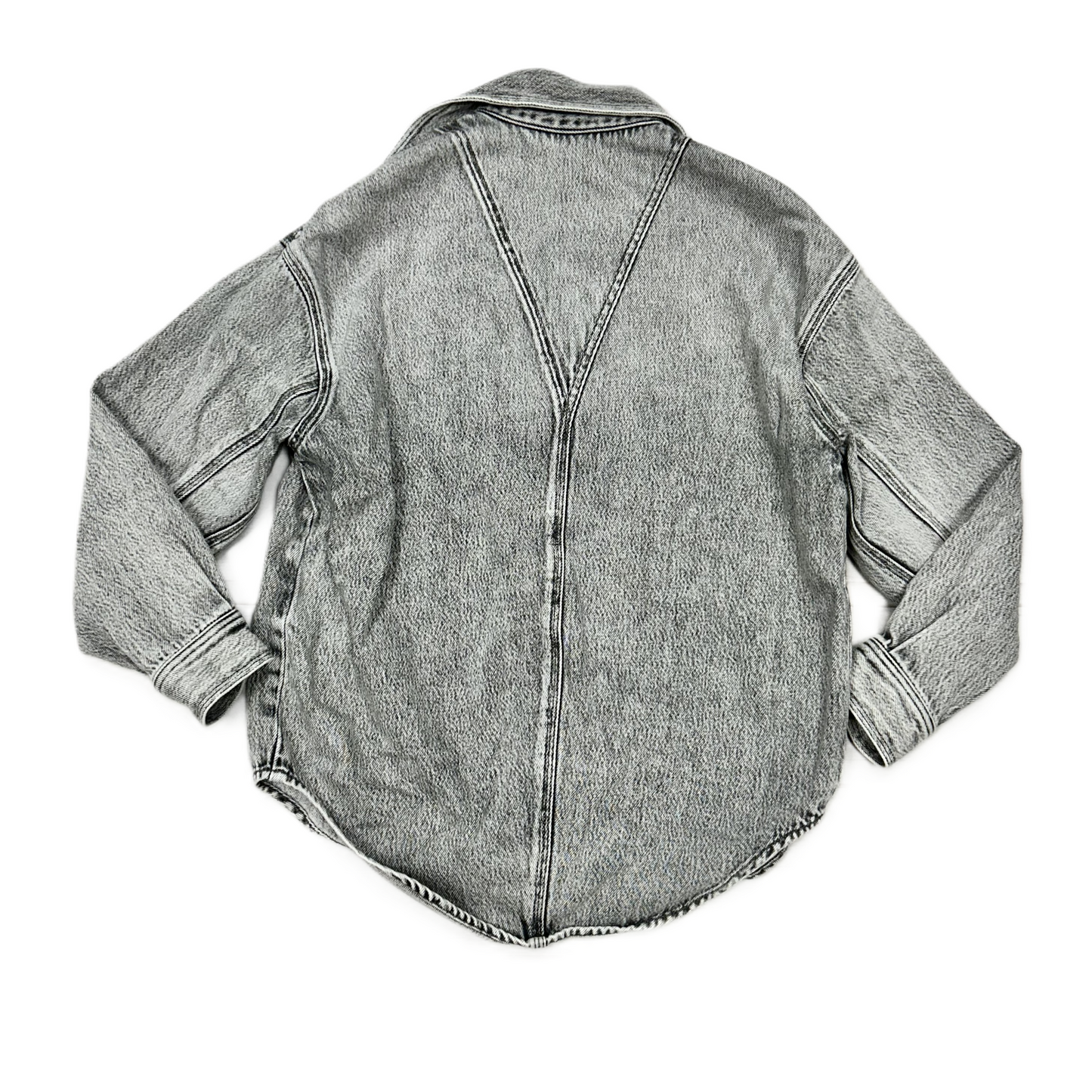 Jacket Shirt By Rag And Bone In Grey Denim, Size: Xxs