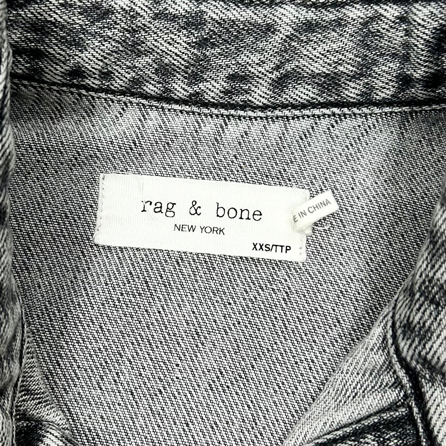 Jacket Shirt By Rag And Bone In Grey Denim, Size: Xxs