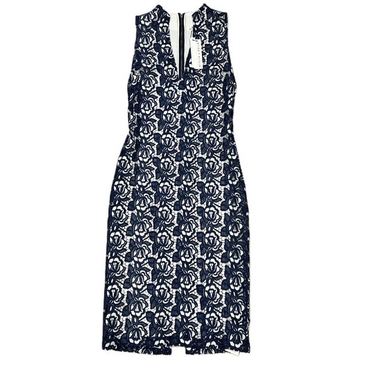 Dress Designer By Alice + Olivia In Blue & White, Size: M