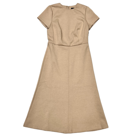 Dress Casual Midi By Ann Taylor In Tan, Size: S