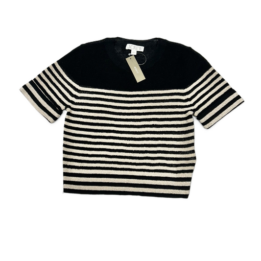 Sweater Short Sleeve By J. Crew In Black & Gold, Size: S