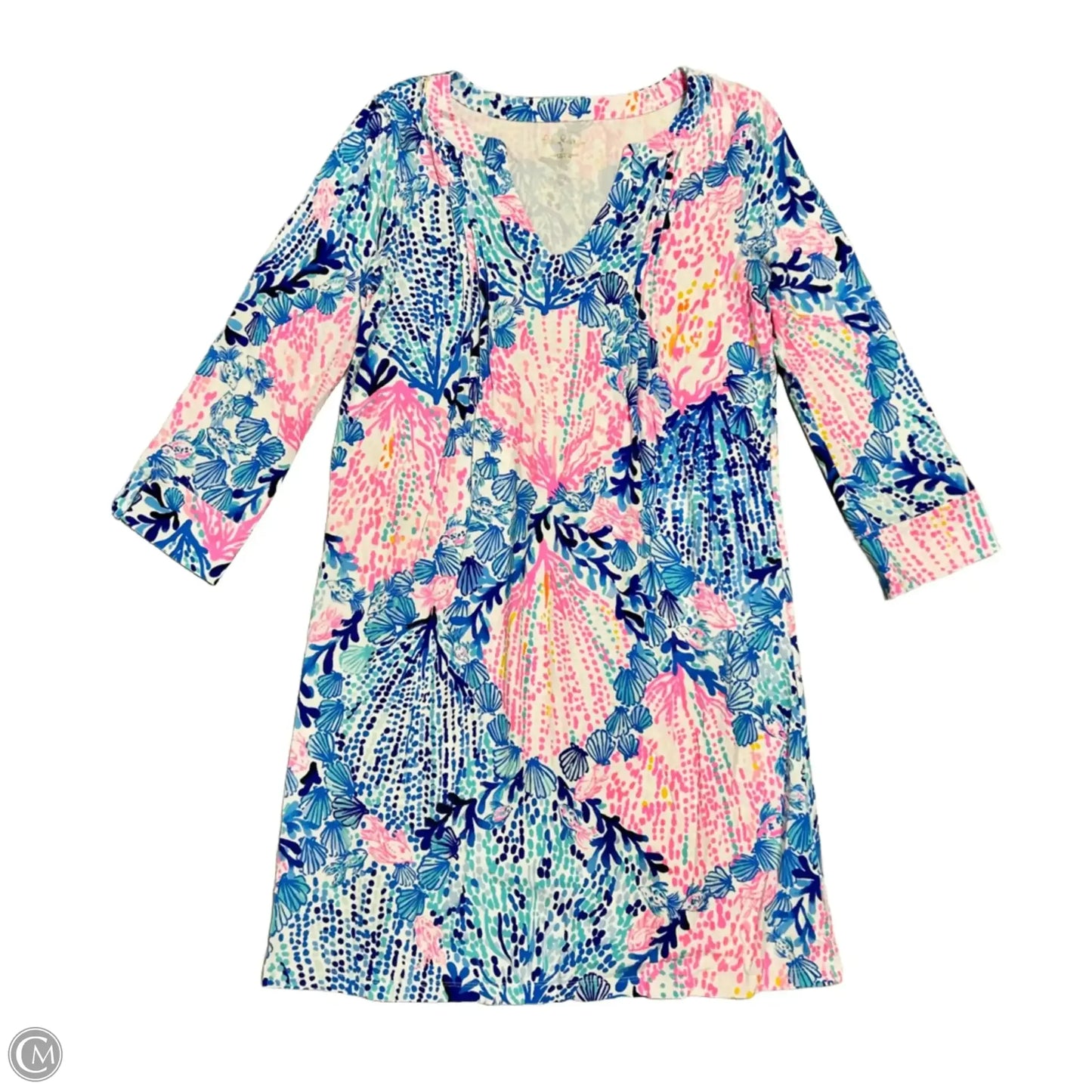 Dress Designer By Lilly Pulitzer In Blue & Pink, Size: Xs