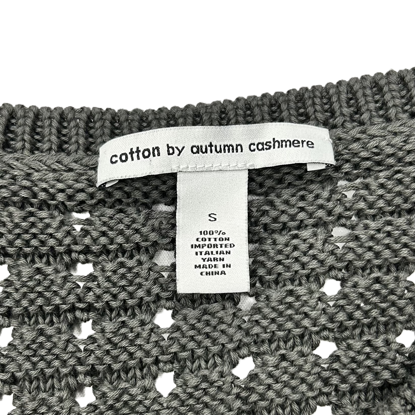 Vest Sweater By Autumn Cashmere In Grey, Size: S