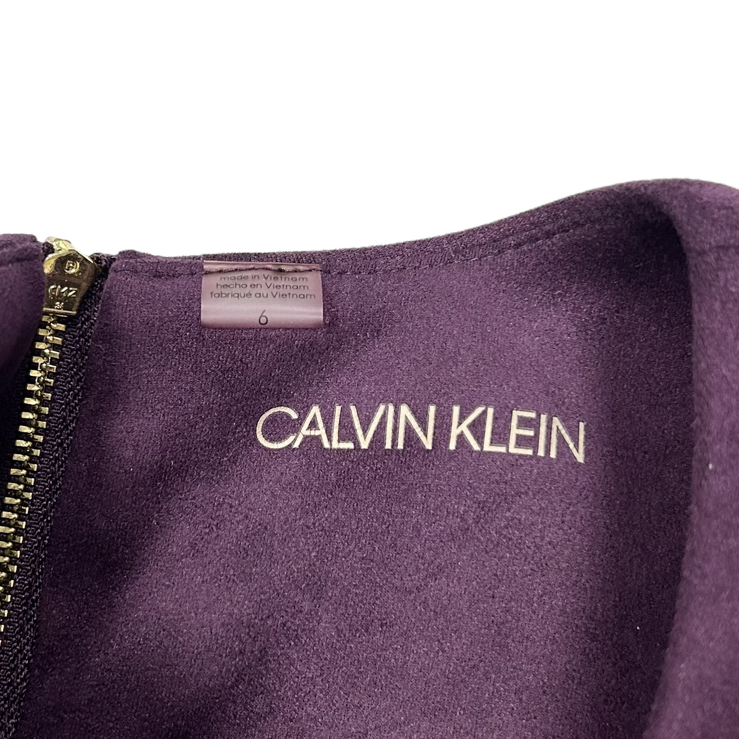 Dress Work By Calvin Klein In Purple, Size: S