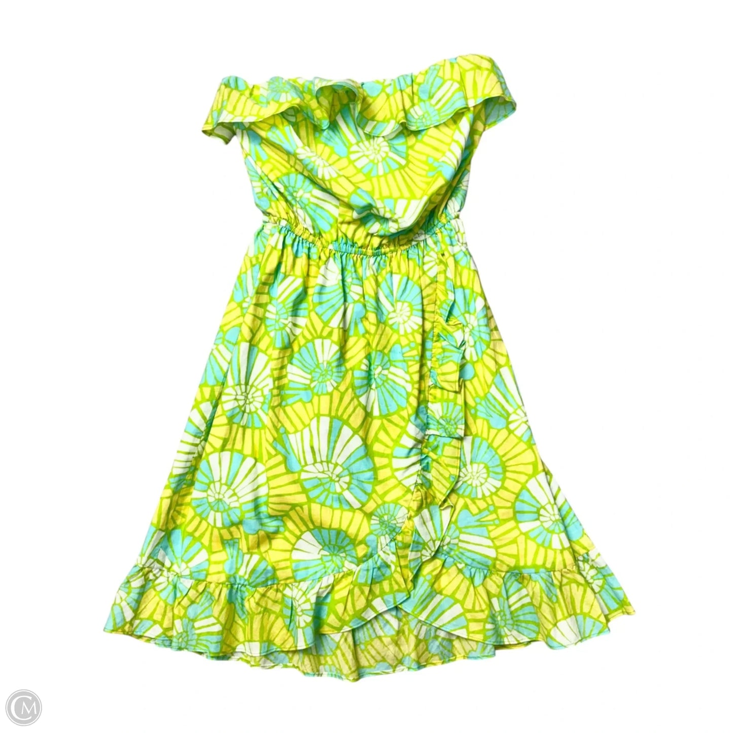 Dress Designer By Lilly Pulitzer In Green & Yellow, Size: Xs