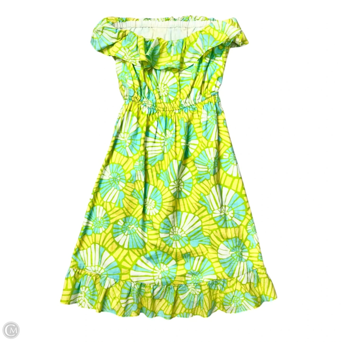 Dress Designer By Lilly Pulitzer In Green & Yellow, Size: Xs