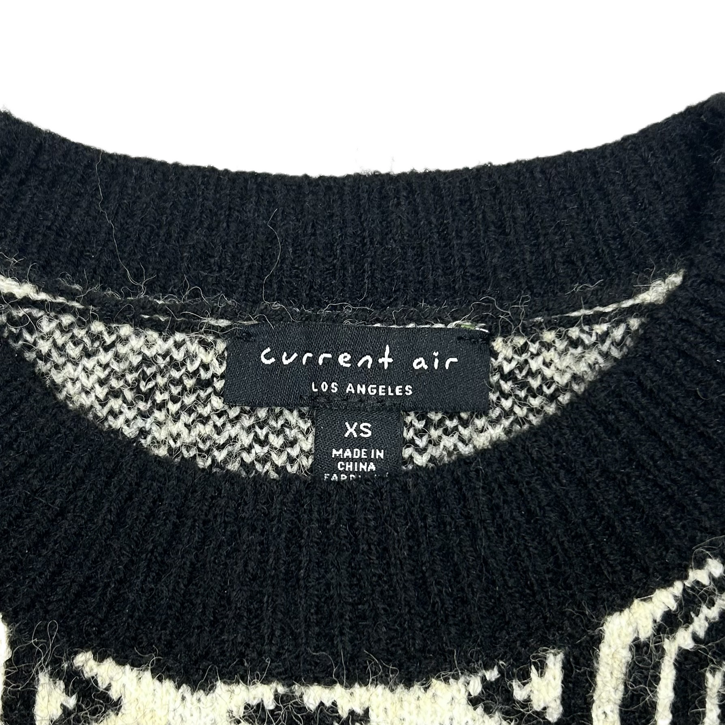 Vest Sweater By Current Air In Black & Tan, Size: Xs