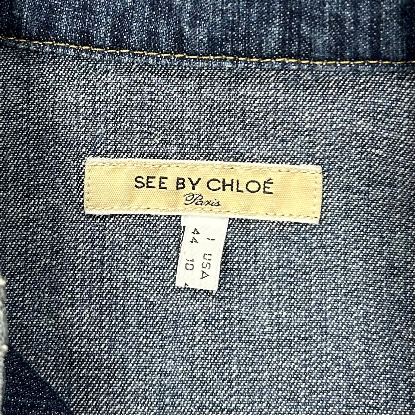 Jacket Designer By See By Chloe In Blue Denim, Size: M