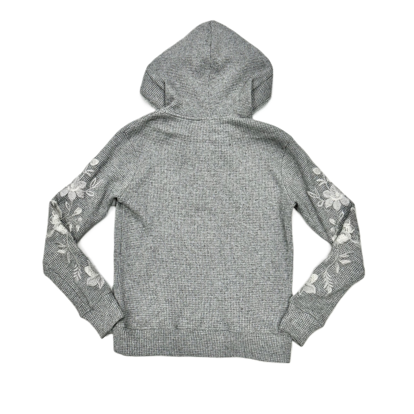 Sweatshirt Hoodie By Johnny Was In Grey & Silver, Size: Xxs