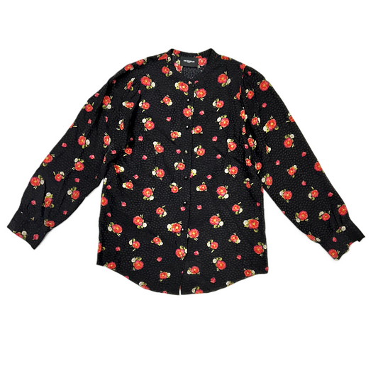 Blouse Long Sleeve By The Kooples In Black & Red, Size: S