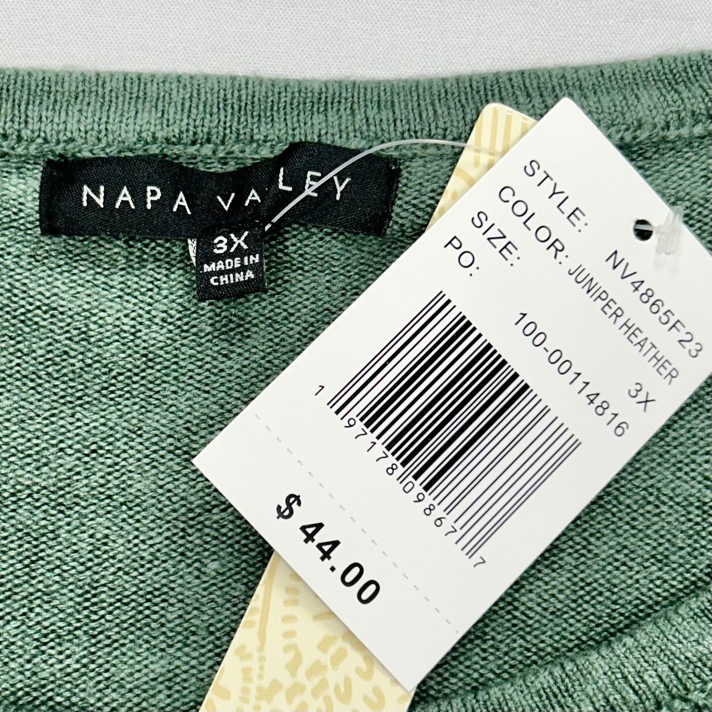 Sweater By Napa Valley In Green, Size: 3x