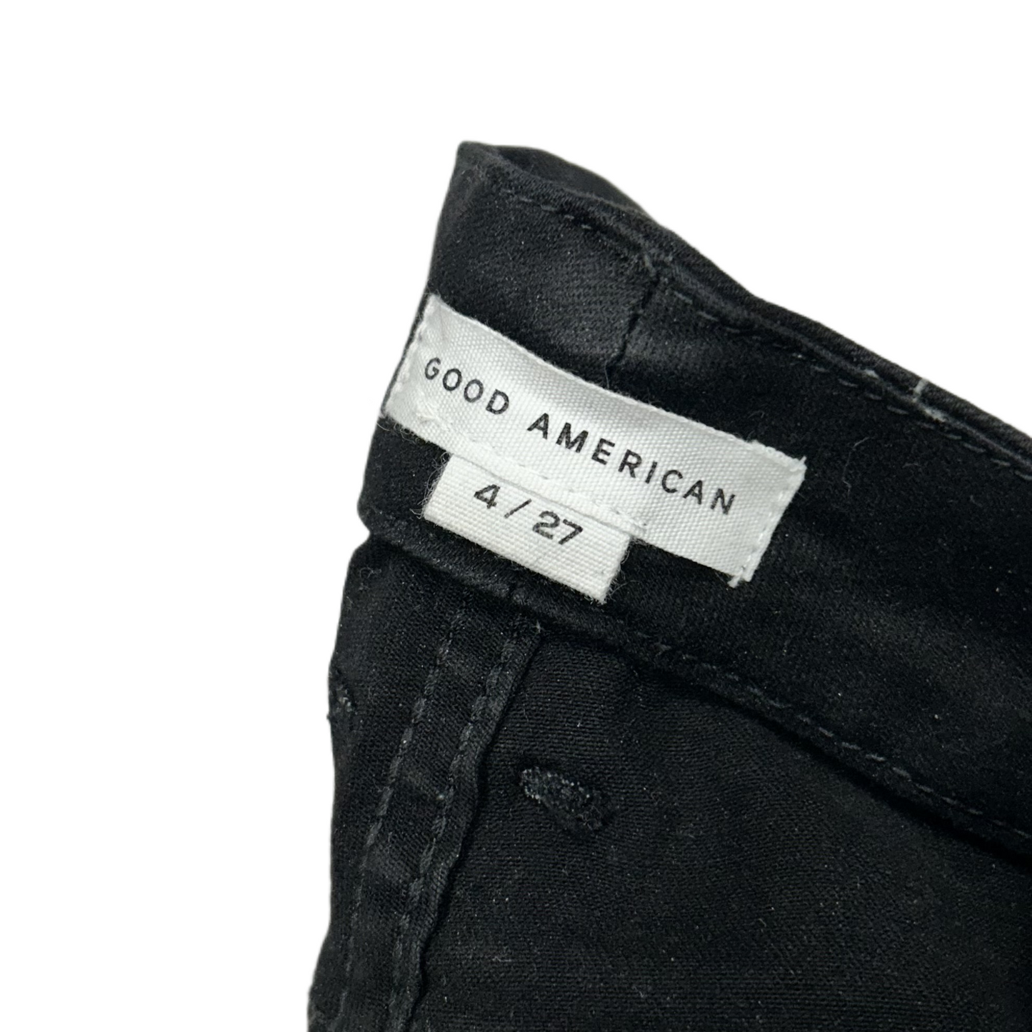 Jeans Skinny By Good American In Black Denim, Size: 4