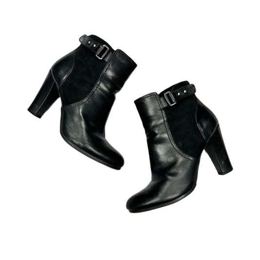 Boots Ankle Heels By Loft In Black, Size: 7.5