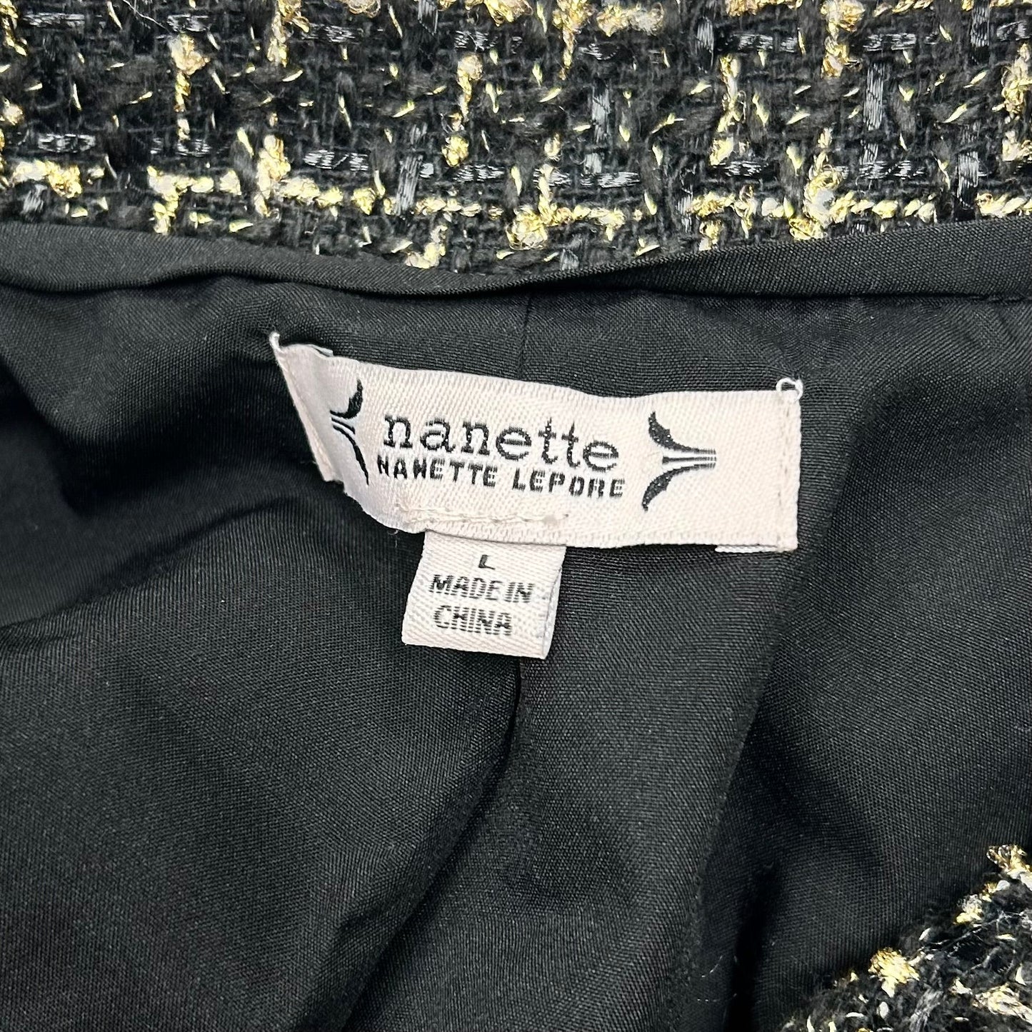 Jacket Other By Nanette By Nanette Lepore In Black & Gold, Size: L