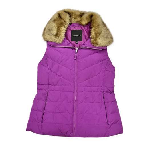 Vest Puffer & Quilted By Talbots In Purple, Size: Xs